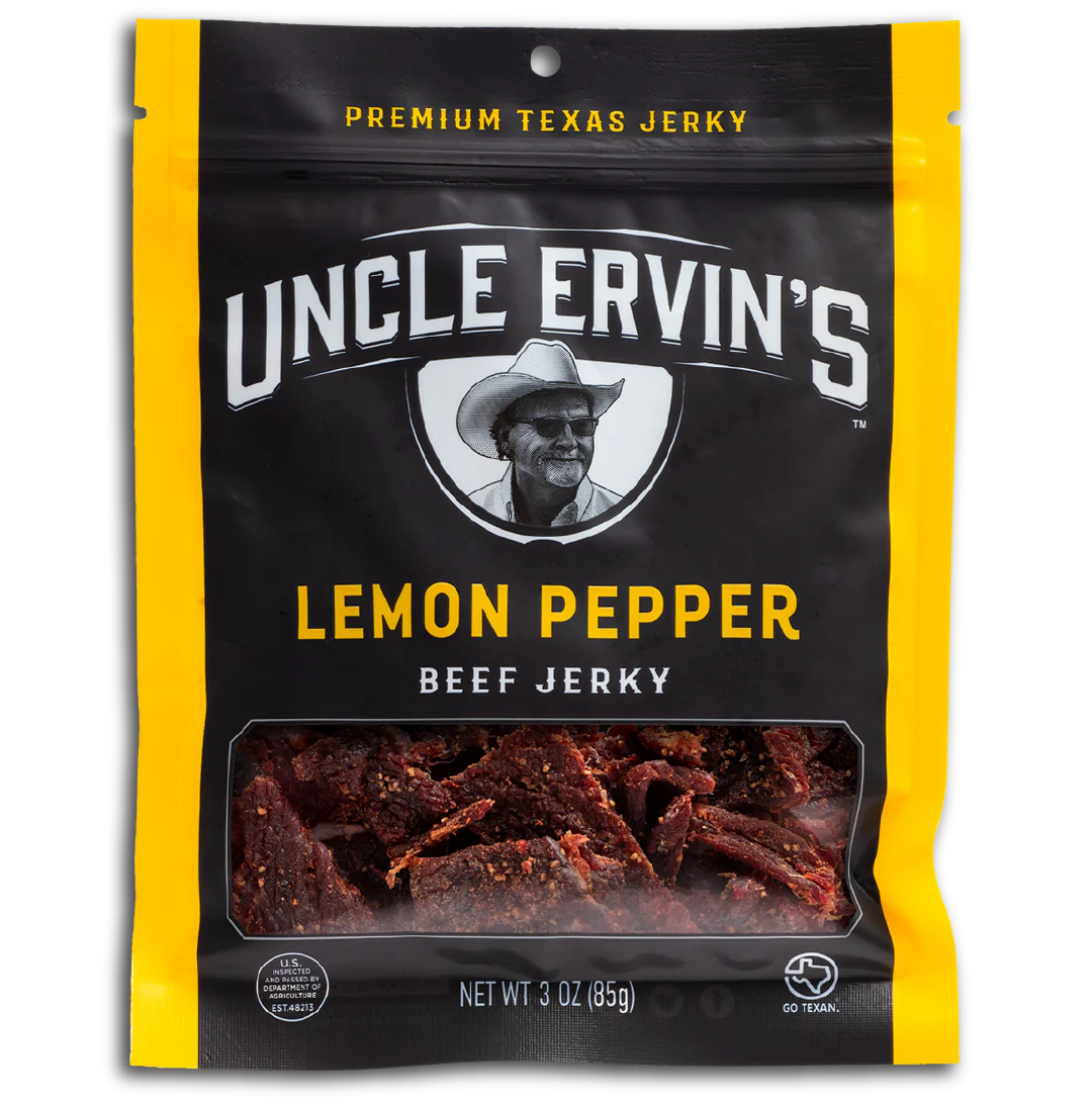 Lemon Pepper Beef Jerky (Uncle Ervin's) – Carnivore Club USA Lemon Pepper Beef Jerky (Uncle Ervin's) – Carnivore Club USA