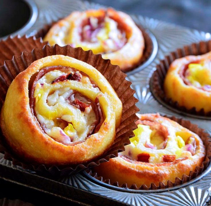 Keto Salami and Cheese Pinwheels