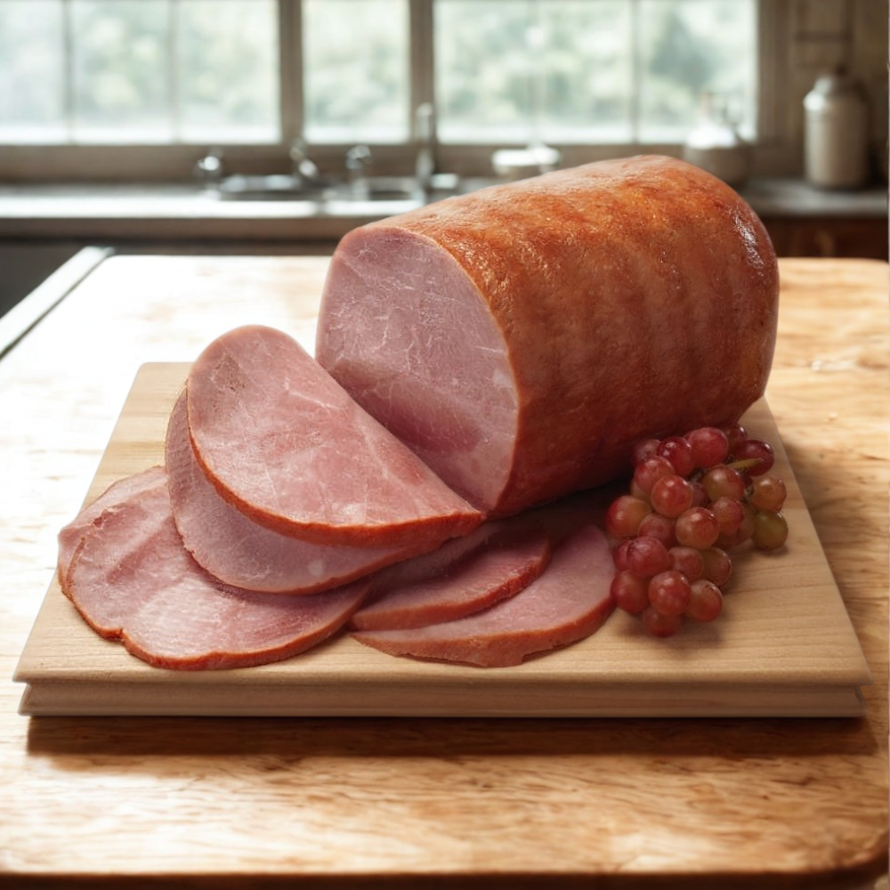 Boneless Smoked Banquet Ham Half - Ossian Smoked Meats