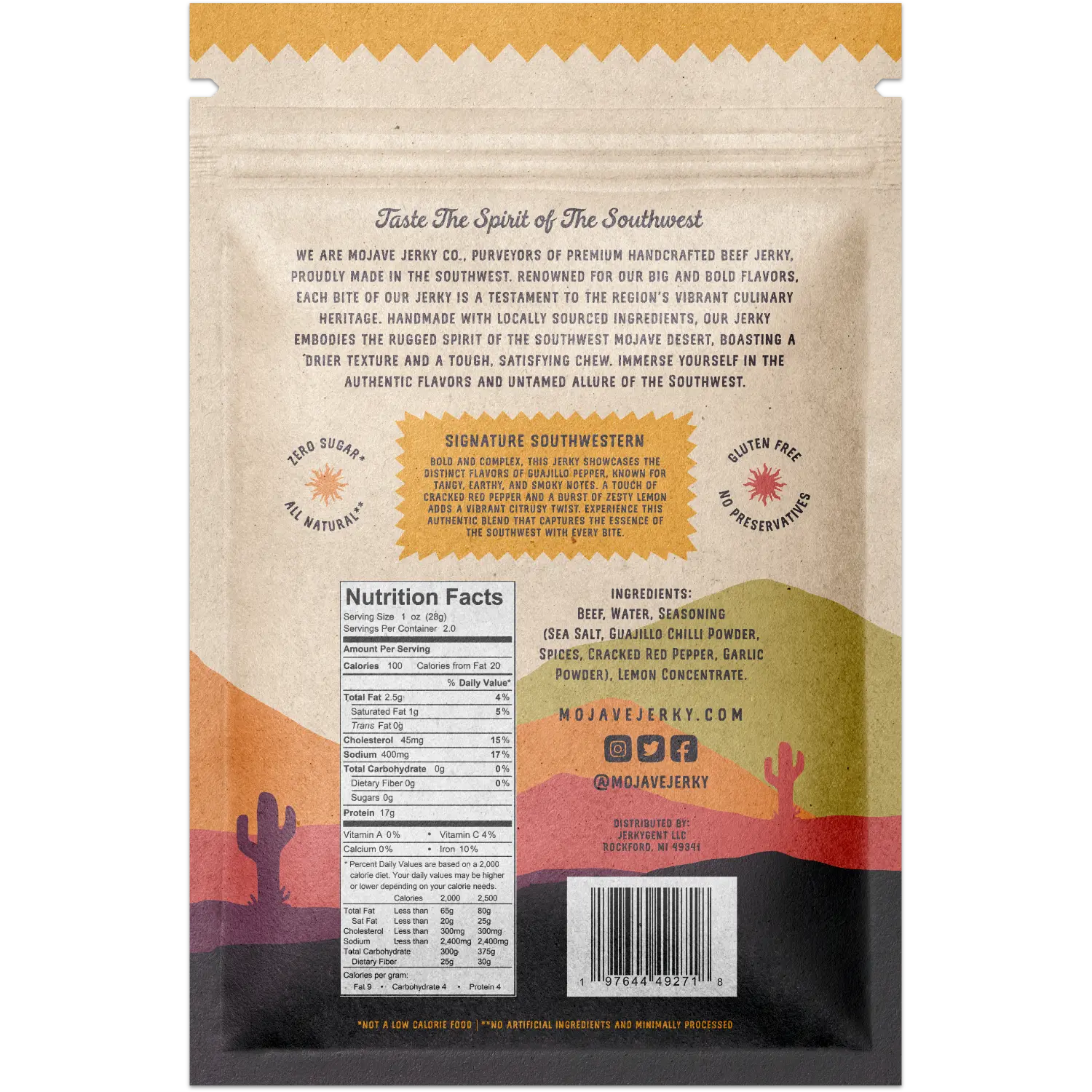 Southwestern Beef Jerky - Mojave Jerky