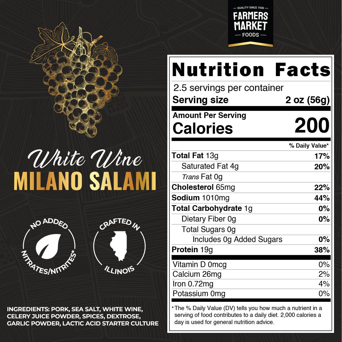 White Wine Milano Salami 5oz