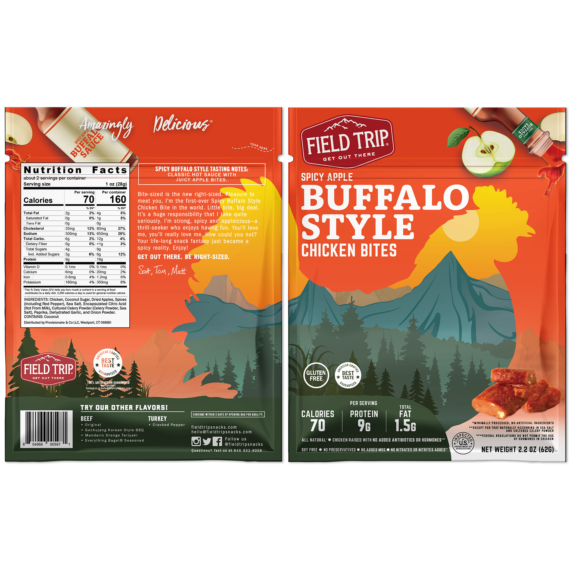 Spicy Apple Buffalo Style Chicken Bites (2.2oz)