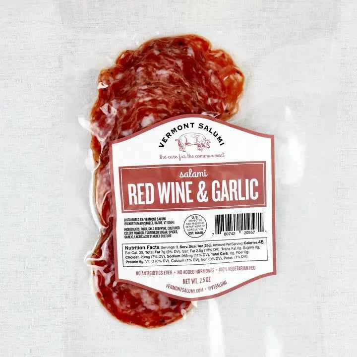 Red Wine & Garlic Salami - Vermont Salumi