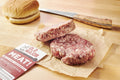 Maple bourbon bacon burgers by Old Major - two handcrafted 1/3lb beef patties with smoked bacon