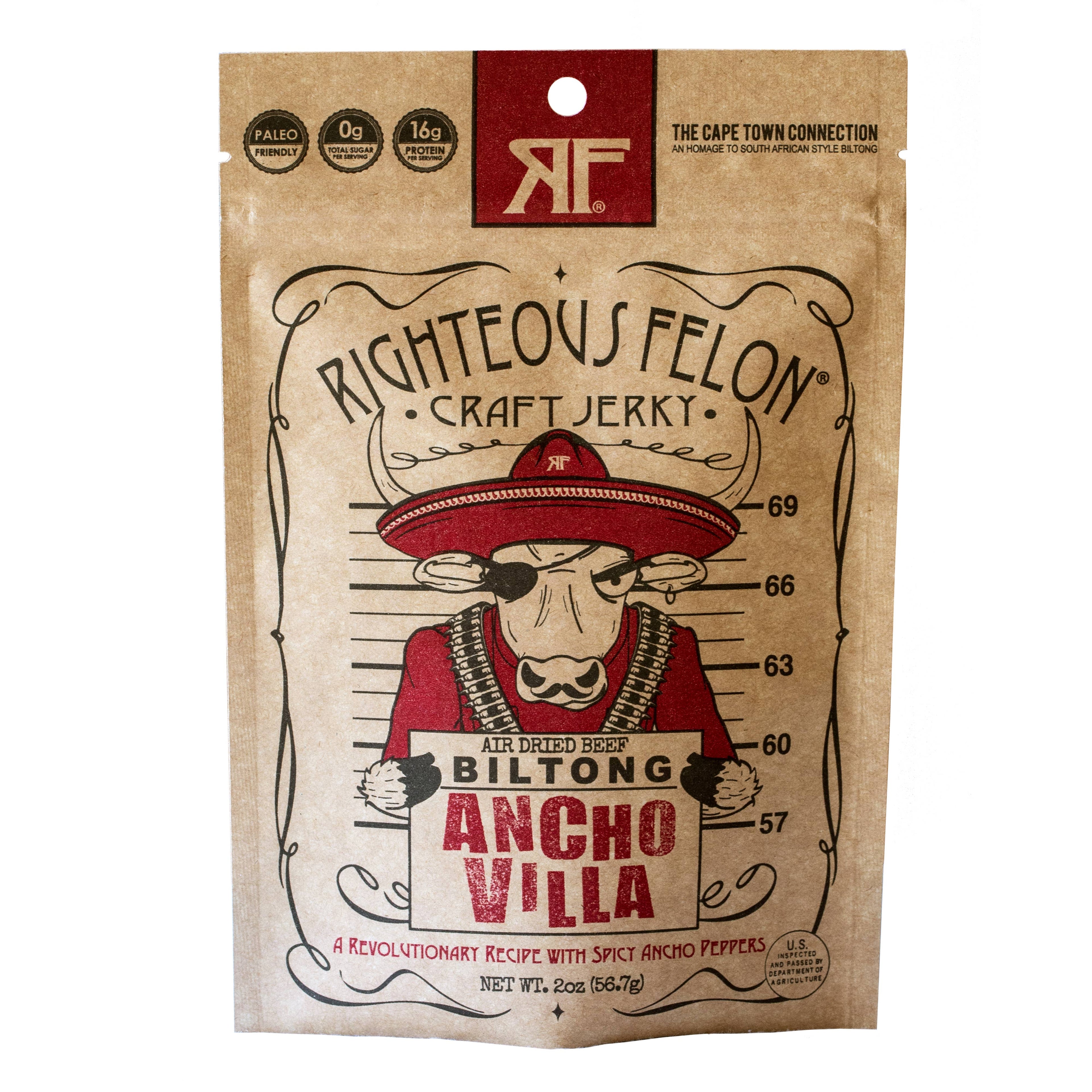 Ancho Villa Biltong - Righteous Felon