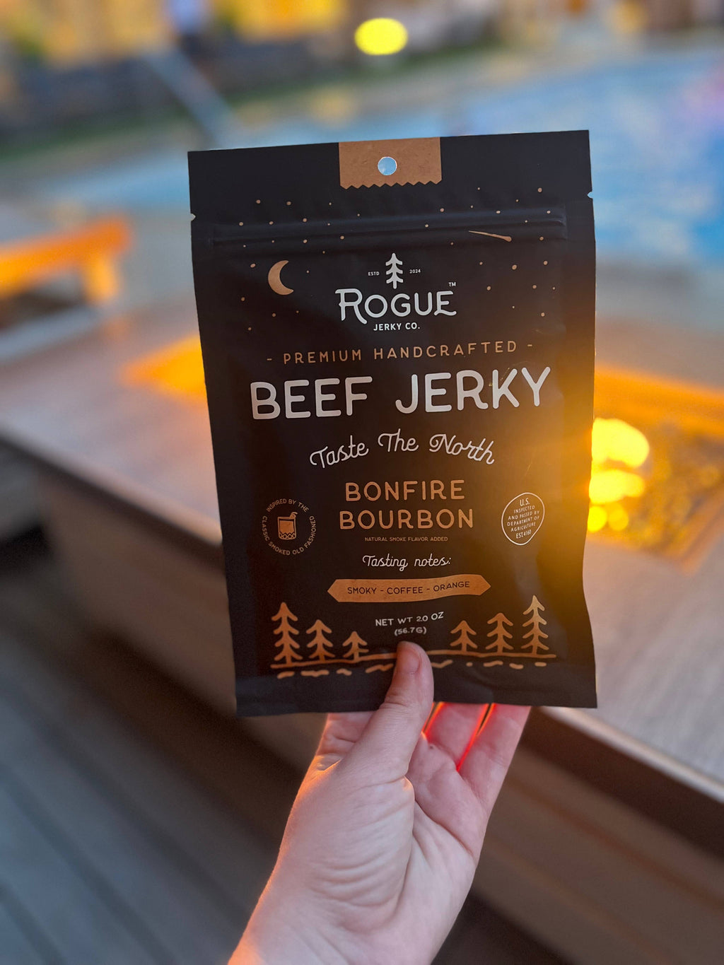 Bonfire Bourbon Beef Jerky - Rogue Jerky