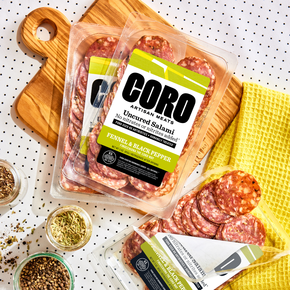 Fennel & Black Pepper Salami - Coro Foods