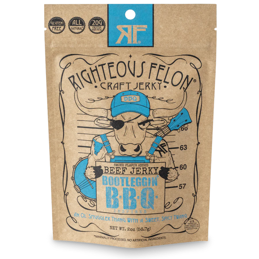 Bootleggin BBQ Beef Jerky (Righteous Felon) - Carnivore Club USA