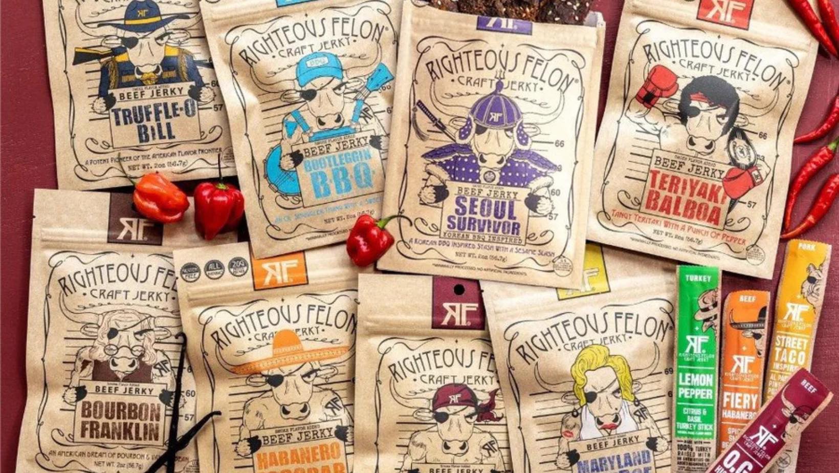 Righteous Felon Sampler - Jerky, Biltong & Sticks