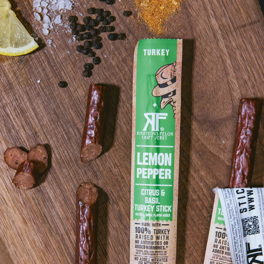 Lemon Pepper Turkey Stick (Righteous Felon) - Carnivore Club USA