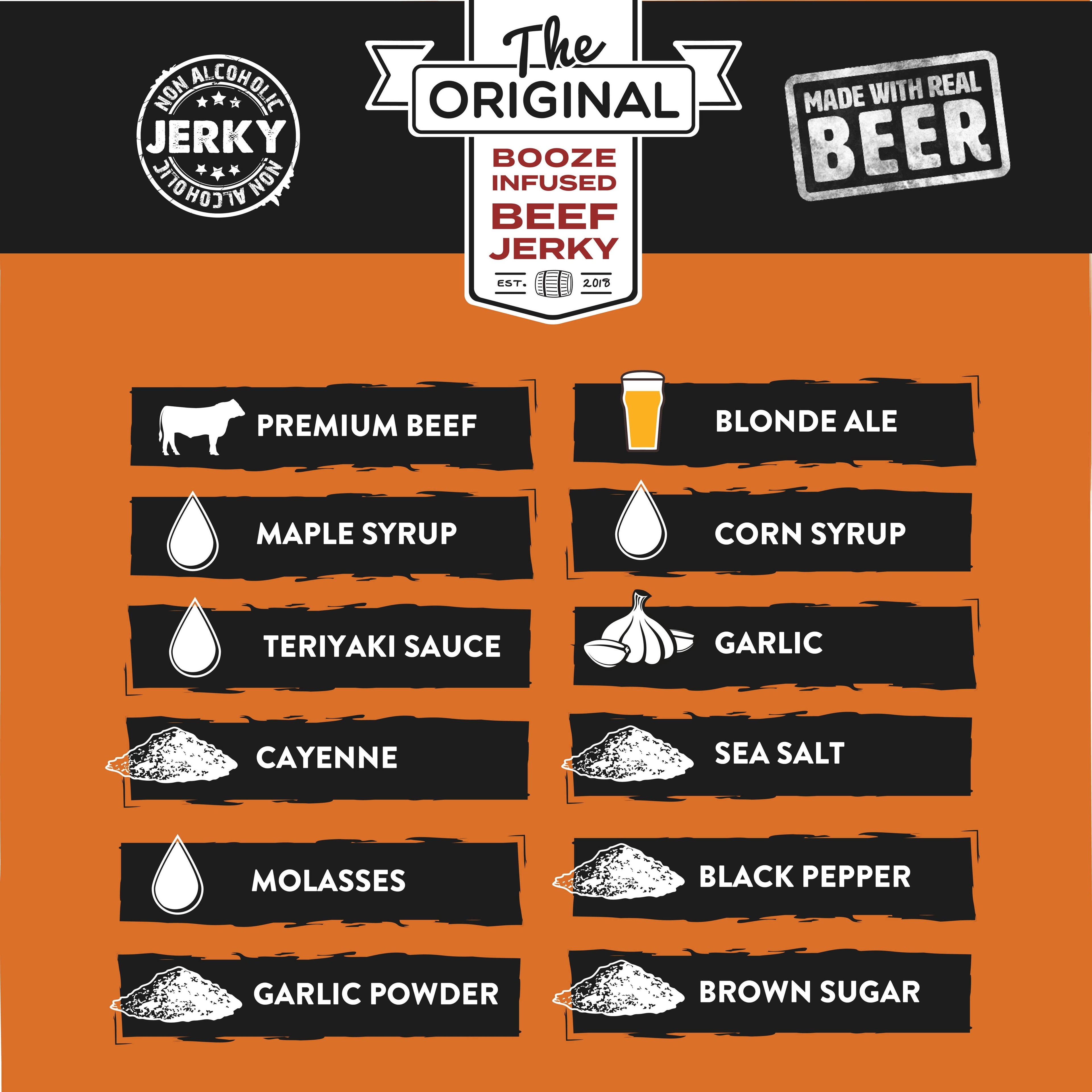 Montreal Maple Spice Lager Beef Jerky - Boozy
