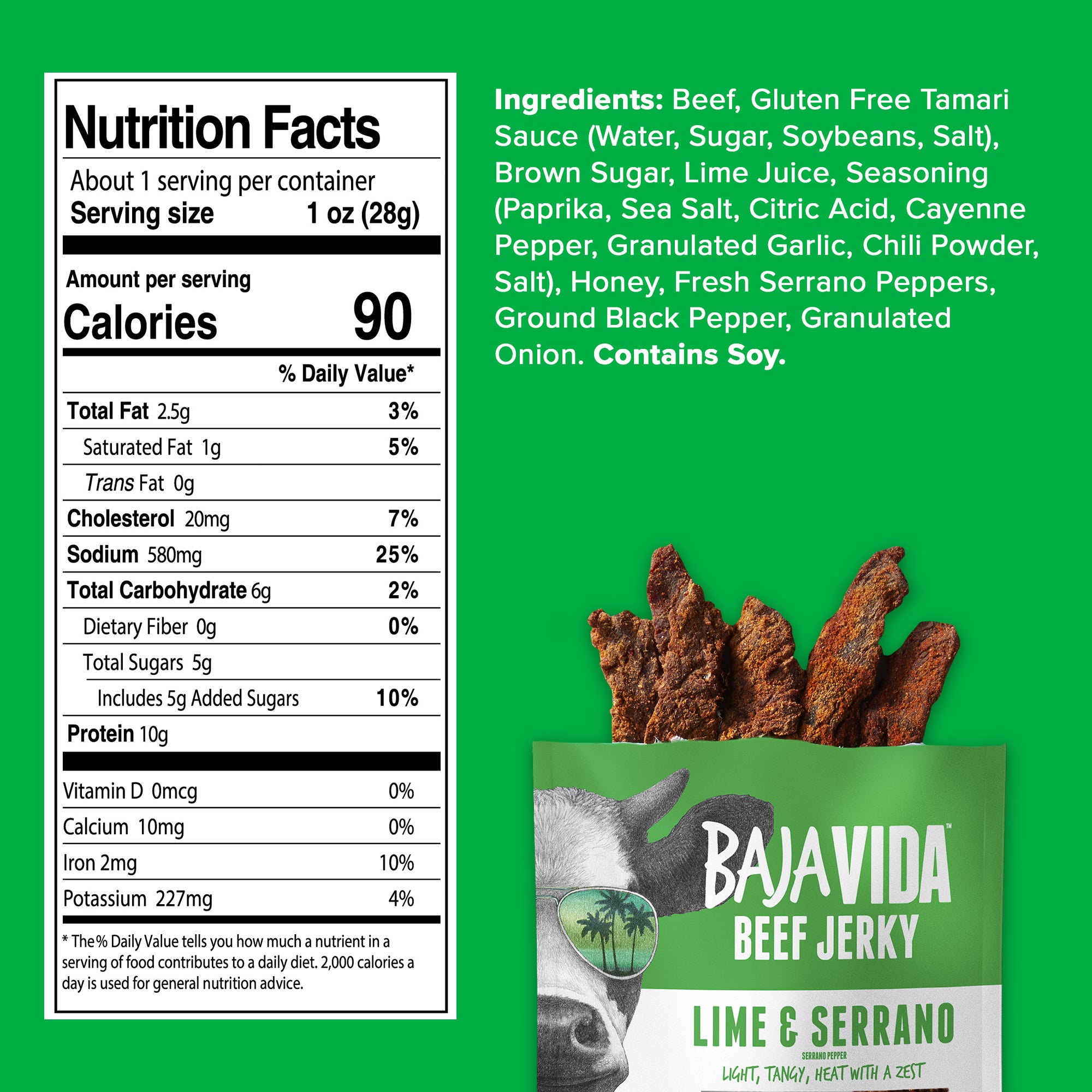 Lime & Serrano Beef Jerky - Carnivore Club USA