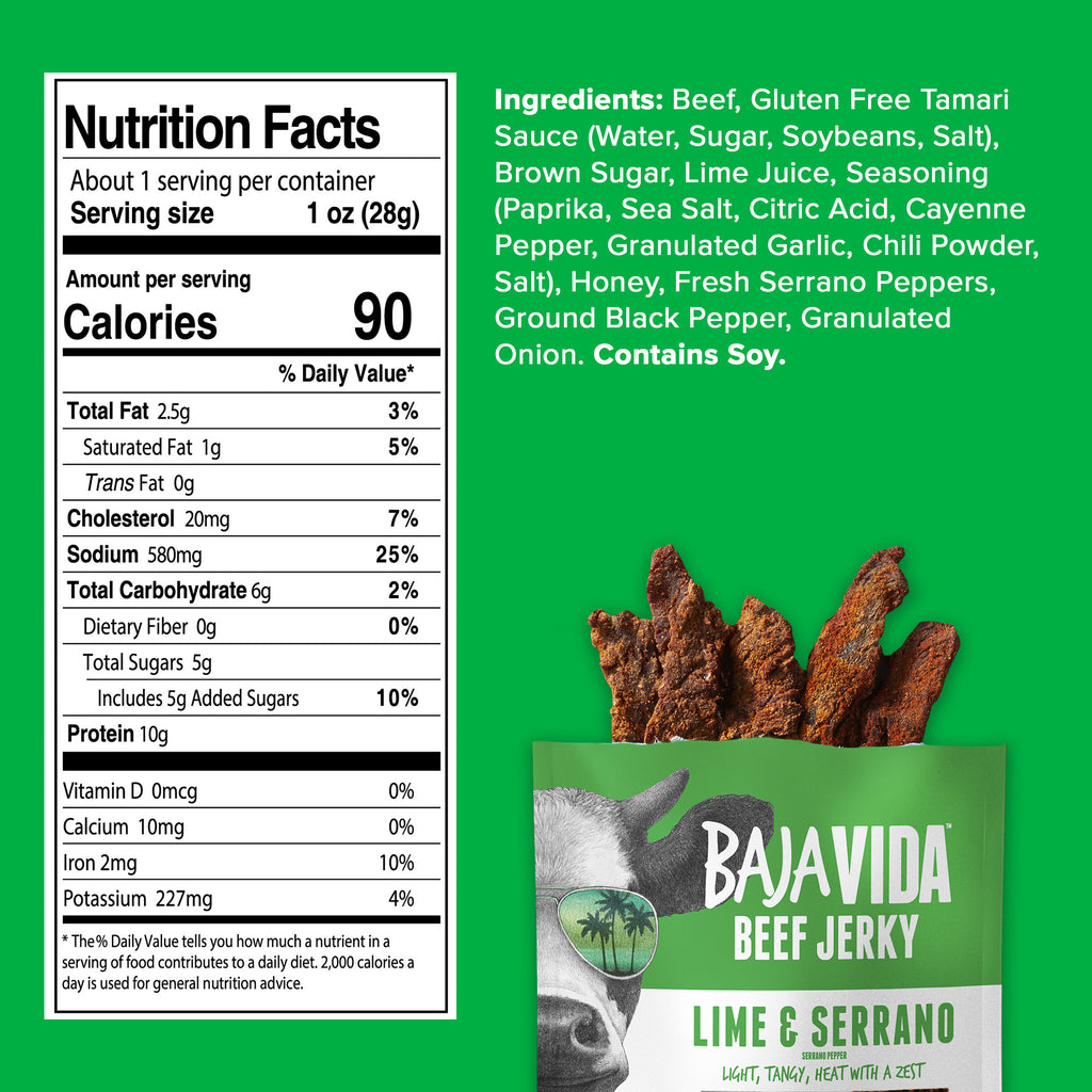 Lime & Serrano Beef Jerky - Carnivore Club USA