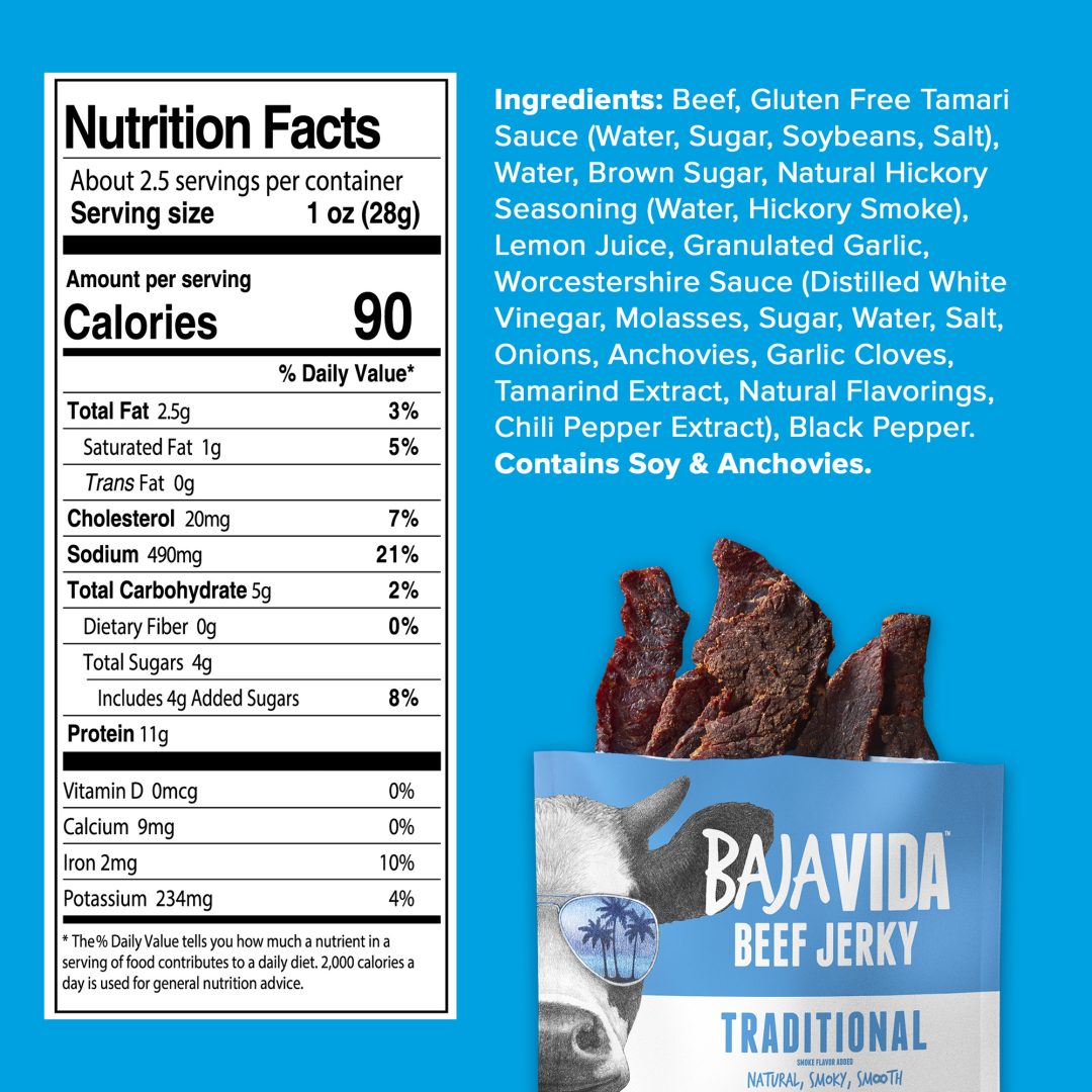 Traditional Beef Jerky - Baja Vida
