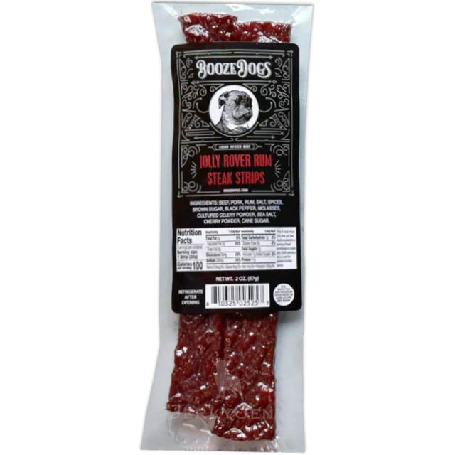 Jolly Rover Rum Jerky Strip (Booze Dogs) - Carnivore Club USA