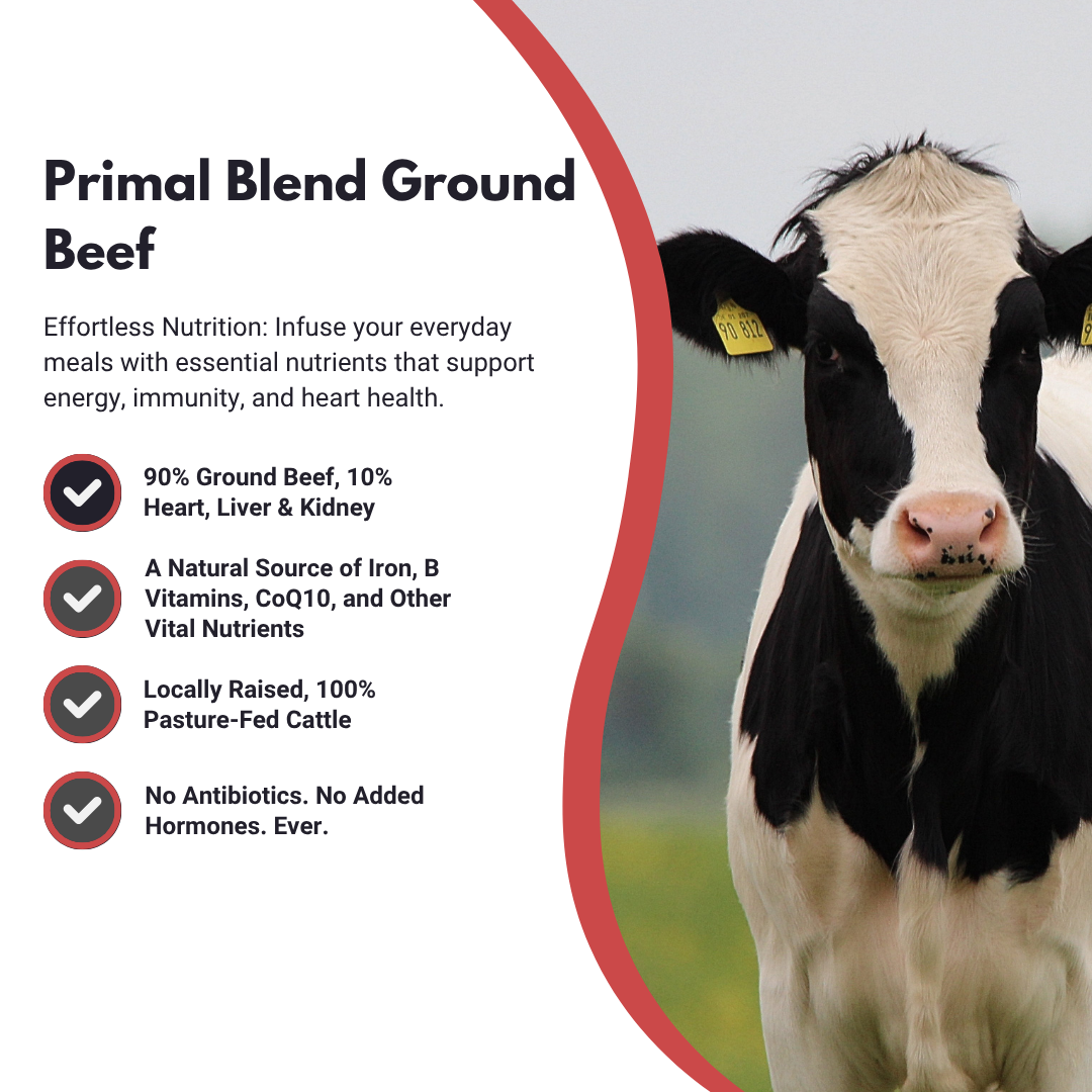 Primal Blend Ground Beef (5 x 1 LB Family Pack)