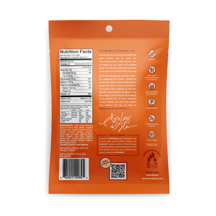 Prevail Umami Beef Jerky