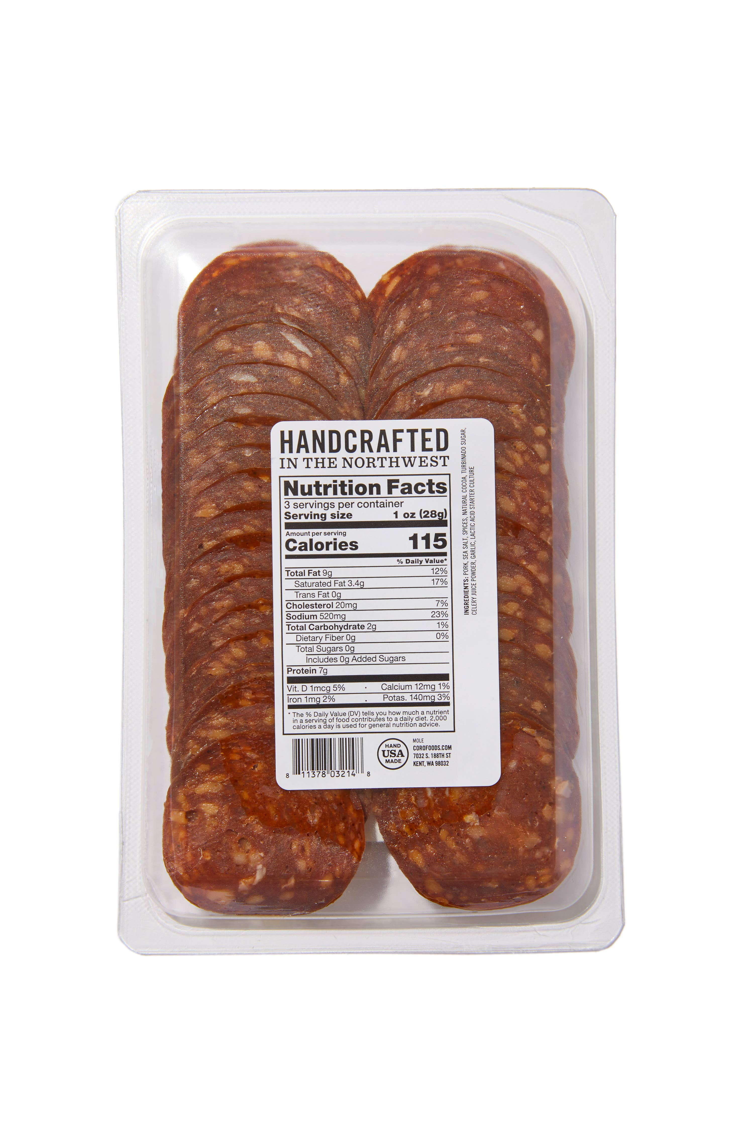 Chipotle & Cocoa (Mole) Salami - Coro Foods