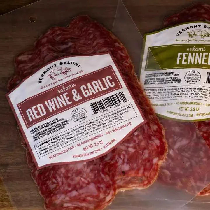 Red Wine & Garlic Salami - Vermont Salumi