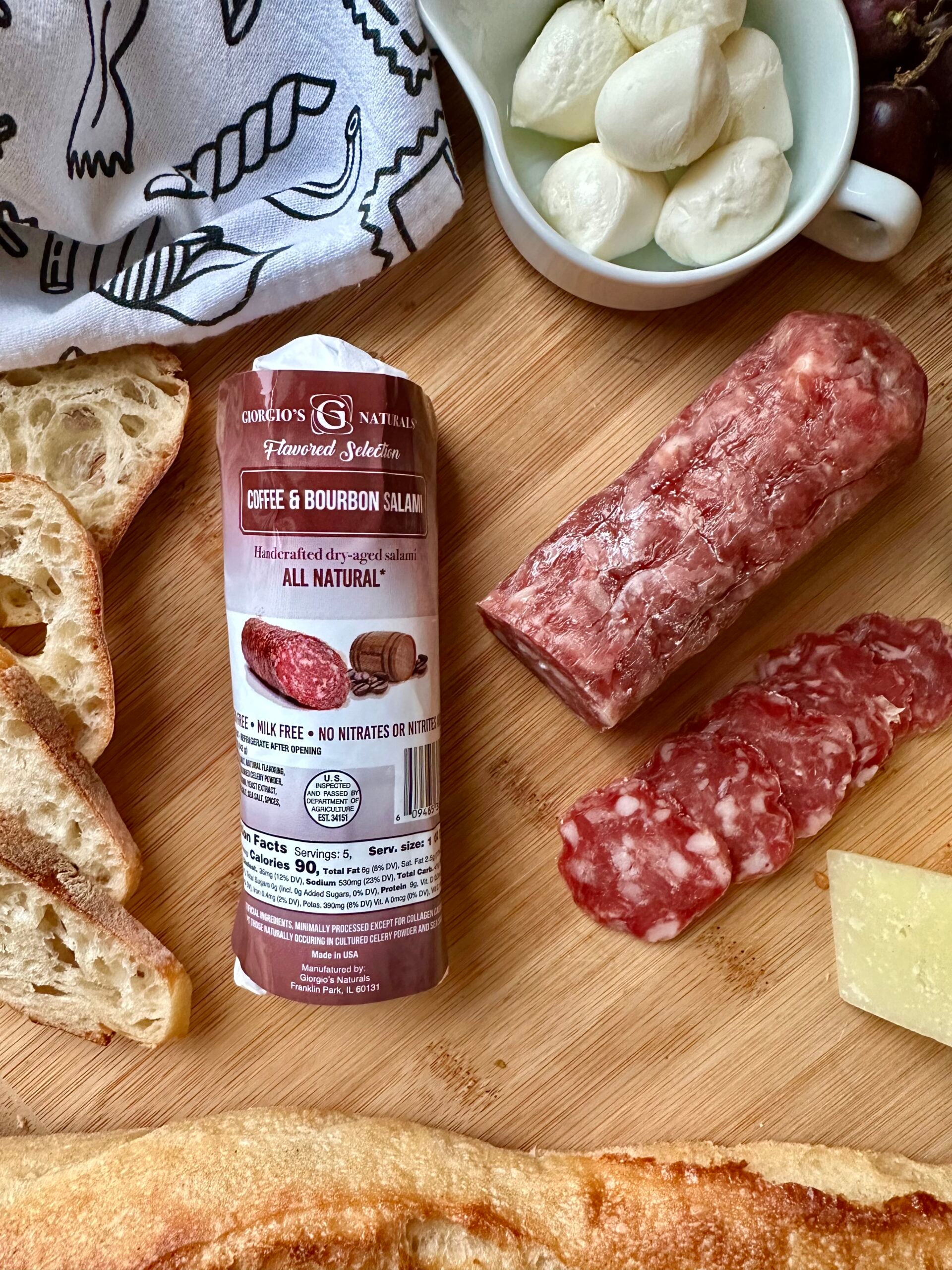 Coffee & Bourbon Salami (Giorgio's Naturals) - Carnivore Club USA