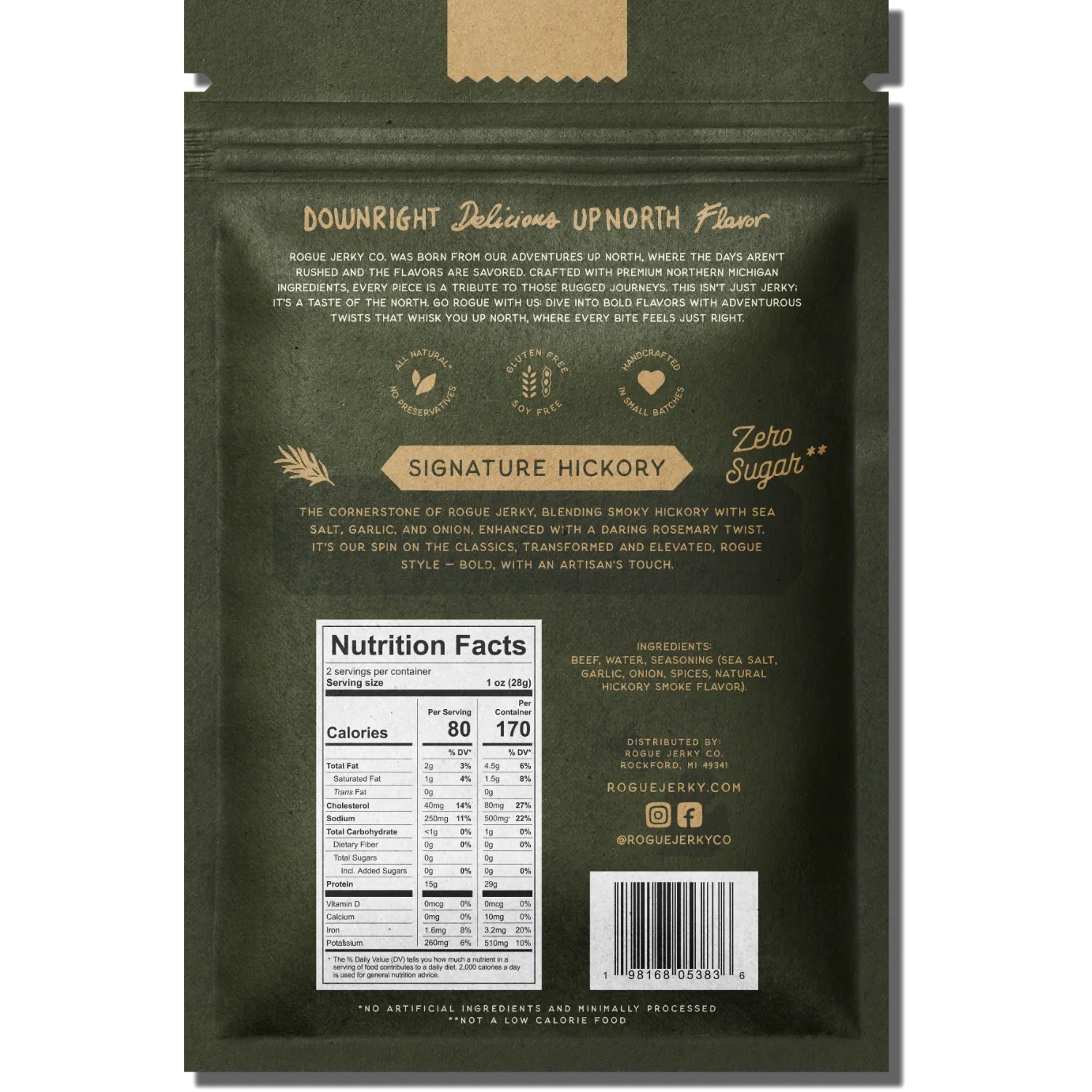 Signature Hickory Beef Jerky - Rogue Jerky Co