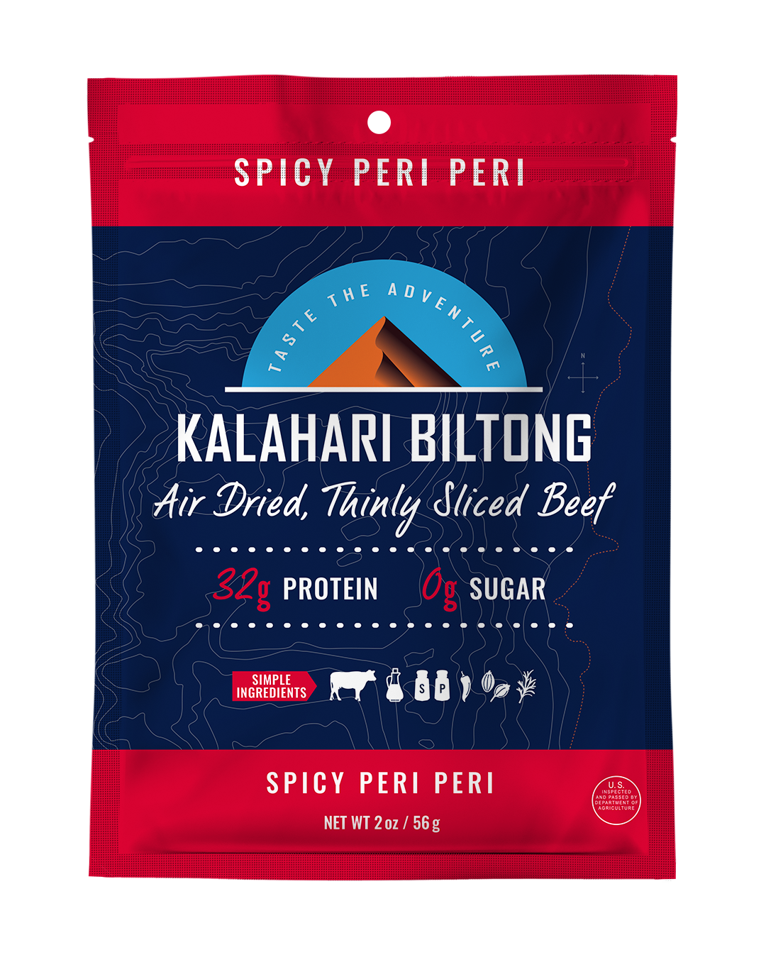 Kalahari Biltong Spicy Peri Peri - 2oz