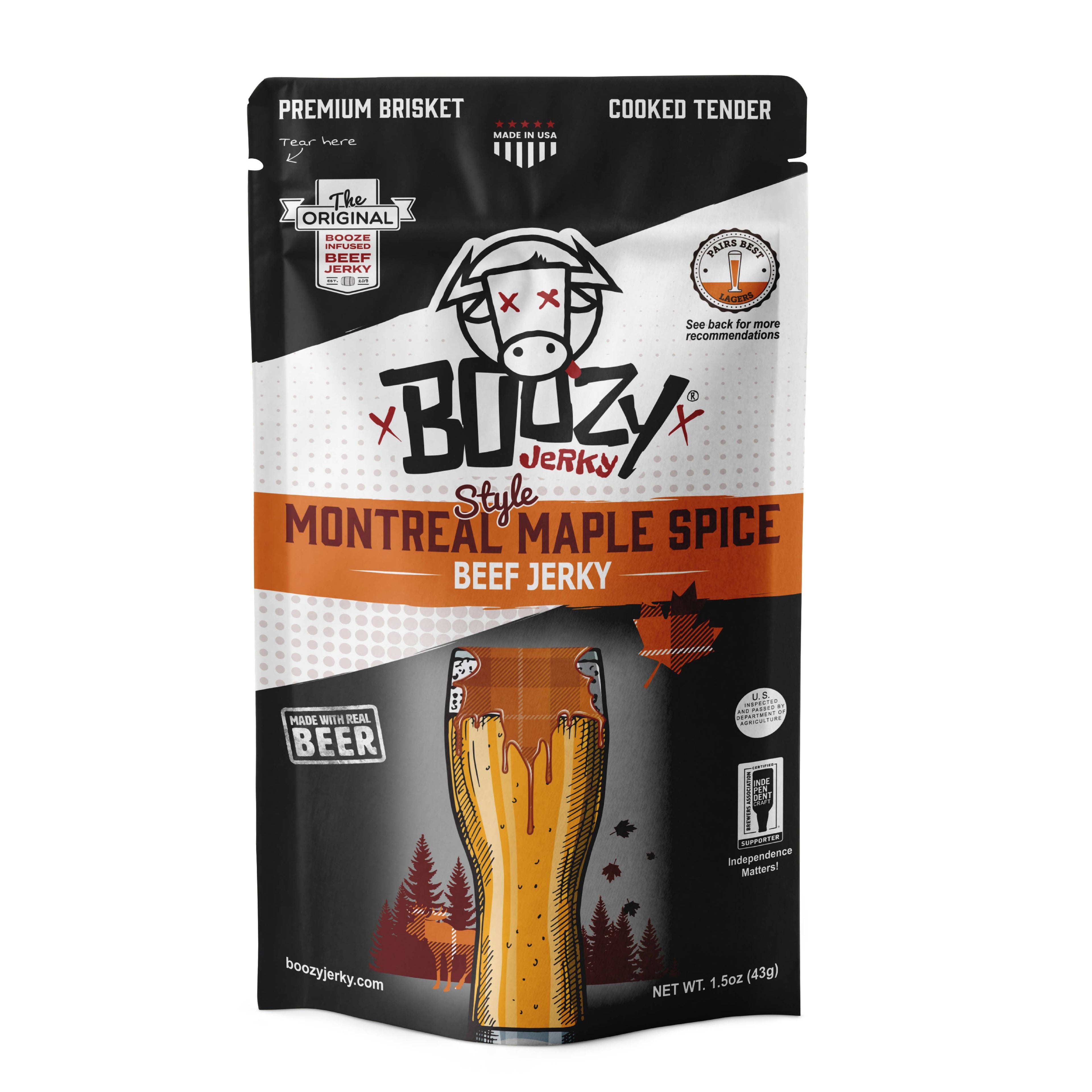 Montreal Maple Spice Lager Beef Jerky - Boozy