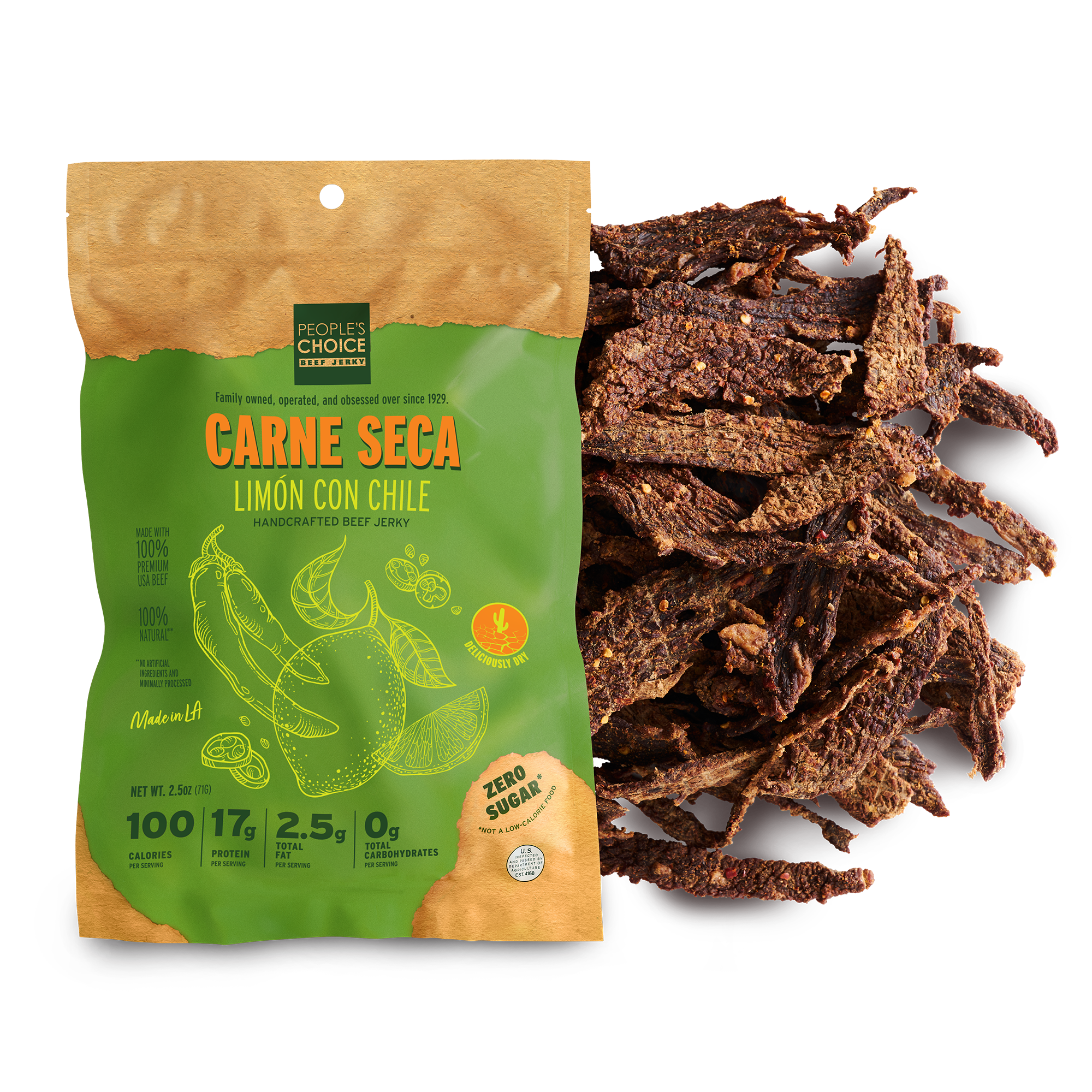 Limon Con Chile Carne Seca - People's Choice Jerky