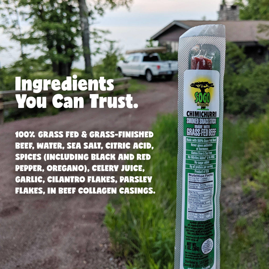 Chimichurri 100% Grass-Fed Beef Sticks - Sogo Snacks