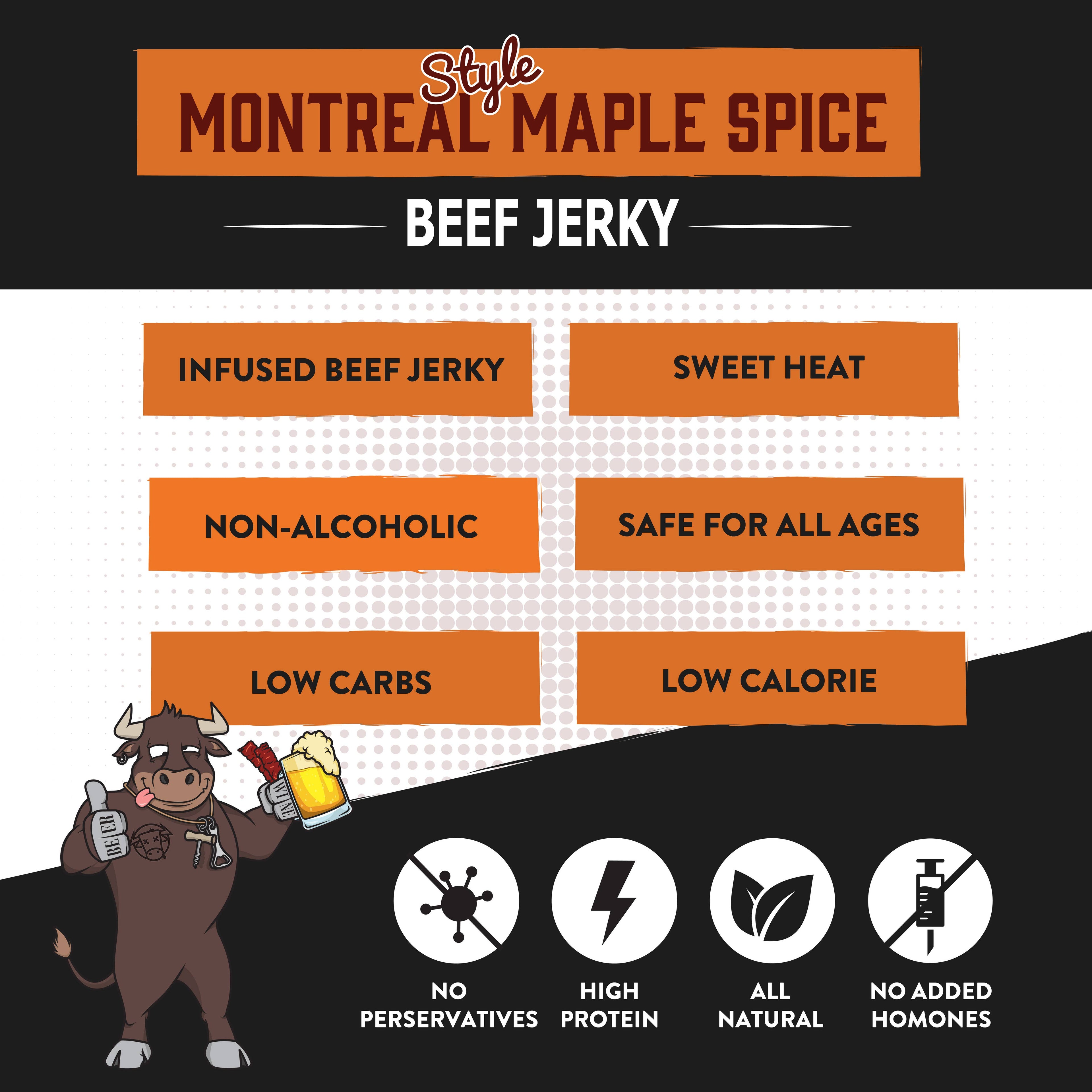 Montreal Maple Spice Lager Beef Jerky - Boozy