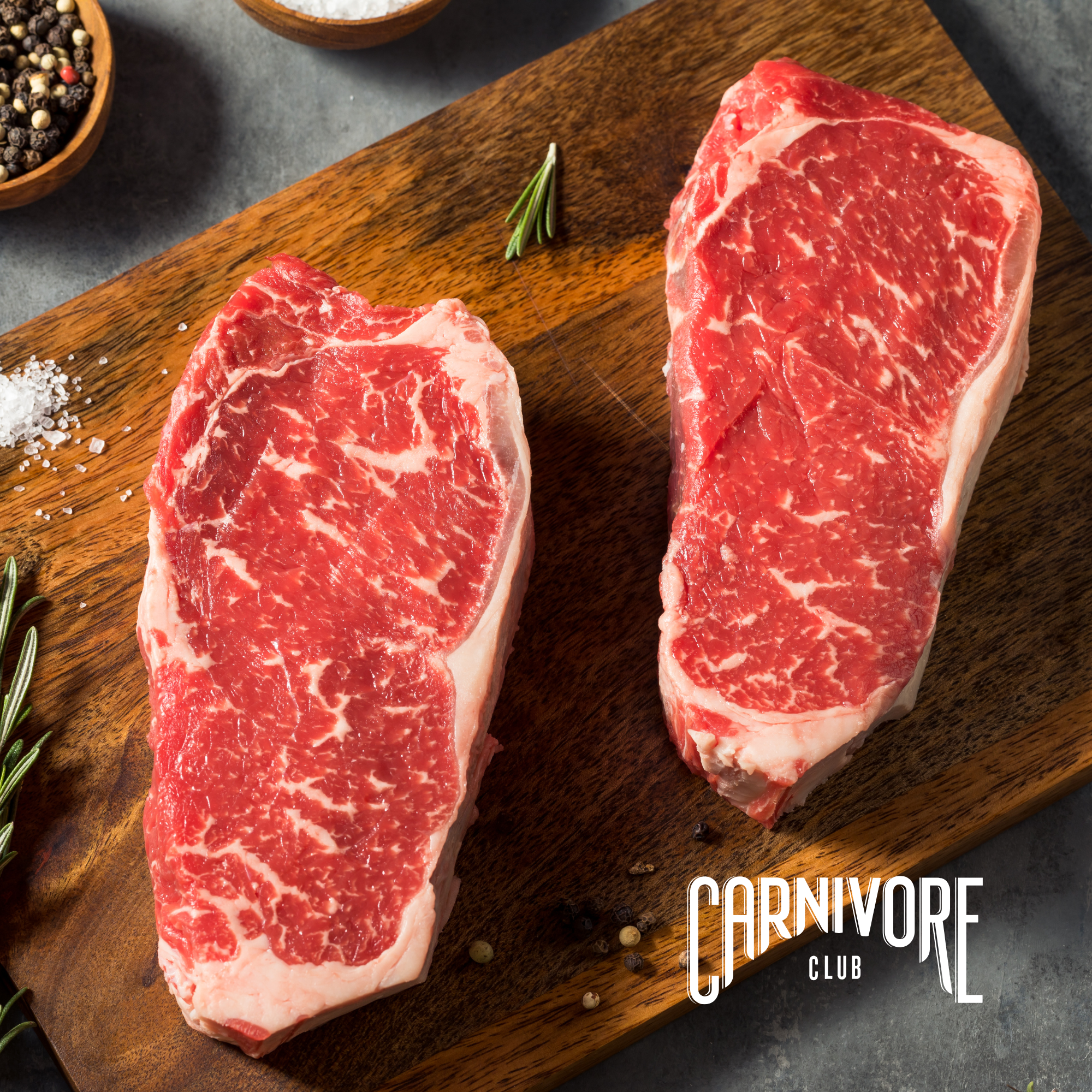 New York Strip Steaks (2 pack) - Carnivore Club USA