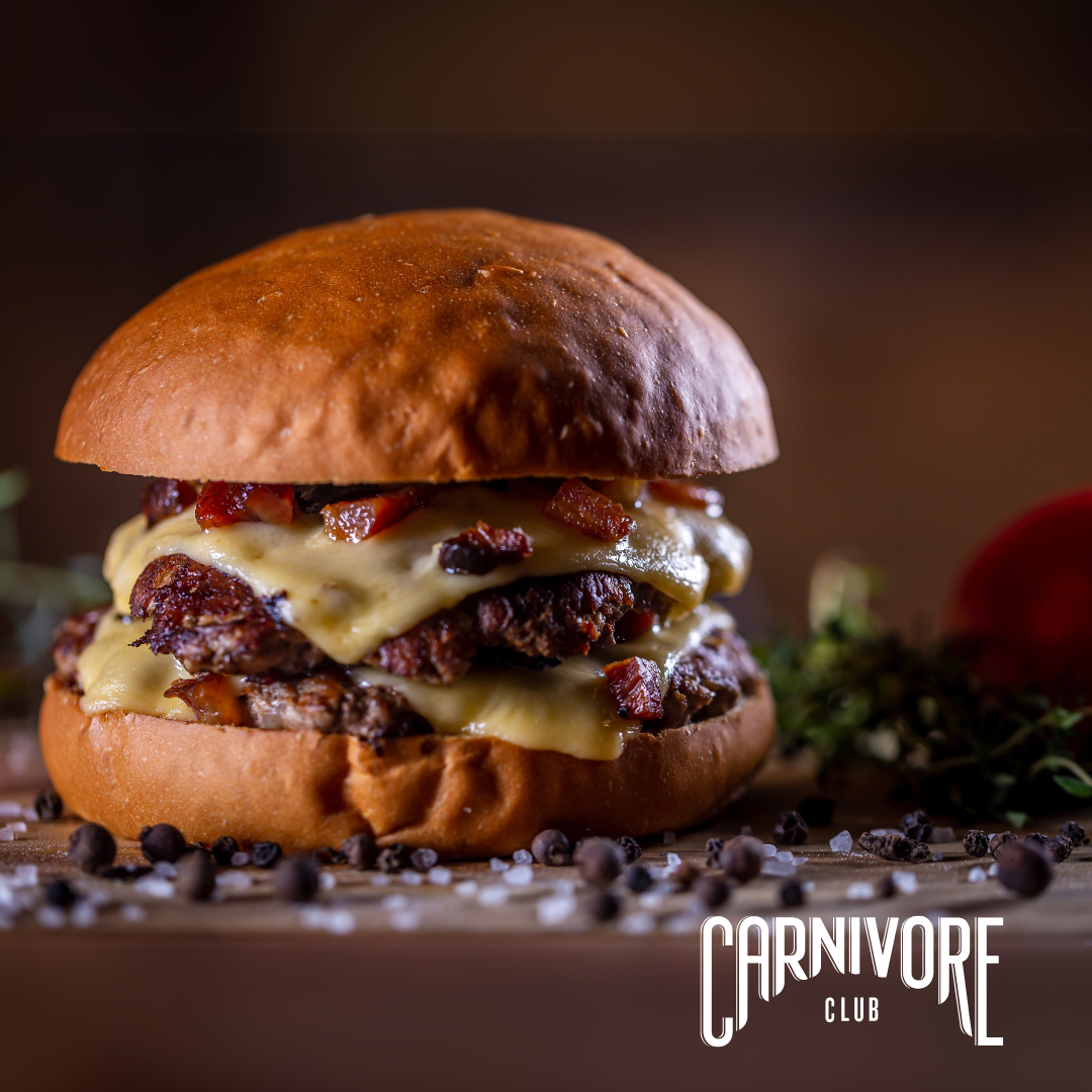 The Crispiest Burger - 4 x 3oz Beef + Bacon Smashburgers - Carnivore Club USA