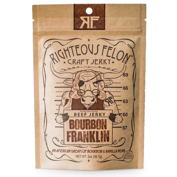 Bourbon Franklin Beef Jerky (Righteous Felon) - Carnivore Club USA