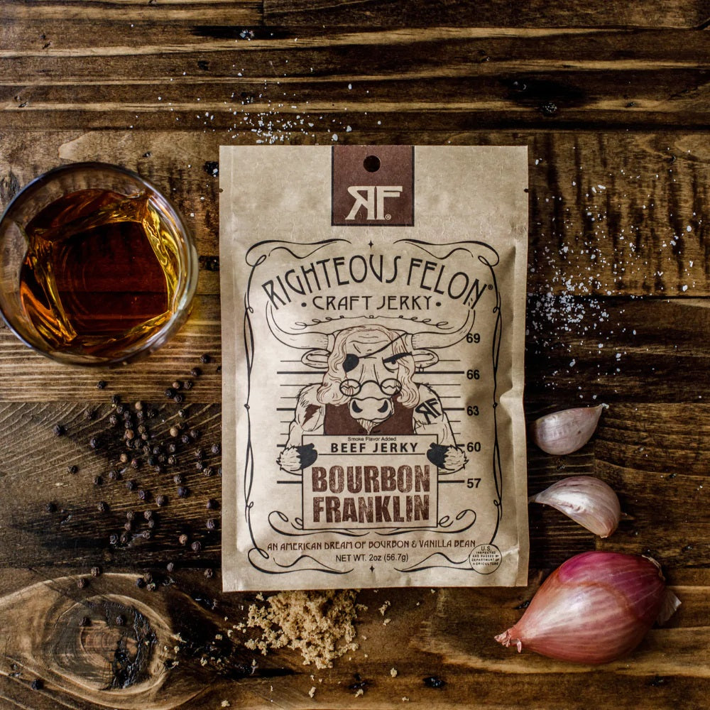 Bourbon Franklin Beef Jerky (Righteous Felon) - Carnivore Club USA